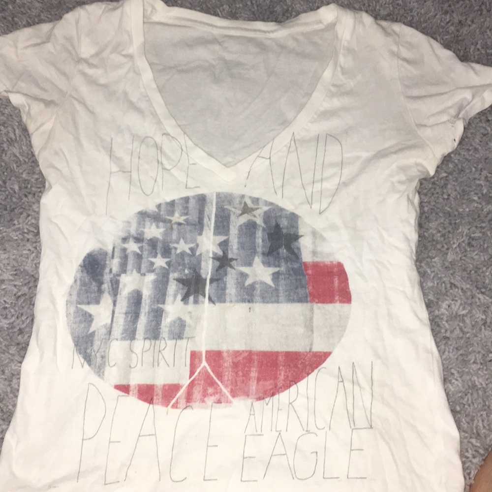 White American flag t- shirt